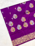 Magenta Katan Silk Pure Handwoven Saree