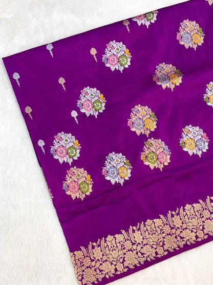 Red Pure Katan Silk Handwoven Brocade Saree