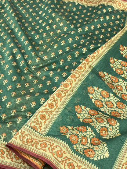Purple Blended Silk Lightweight Cotton Saree