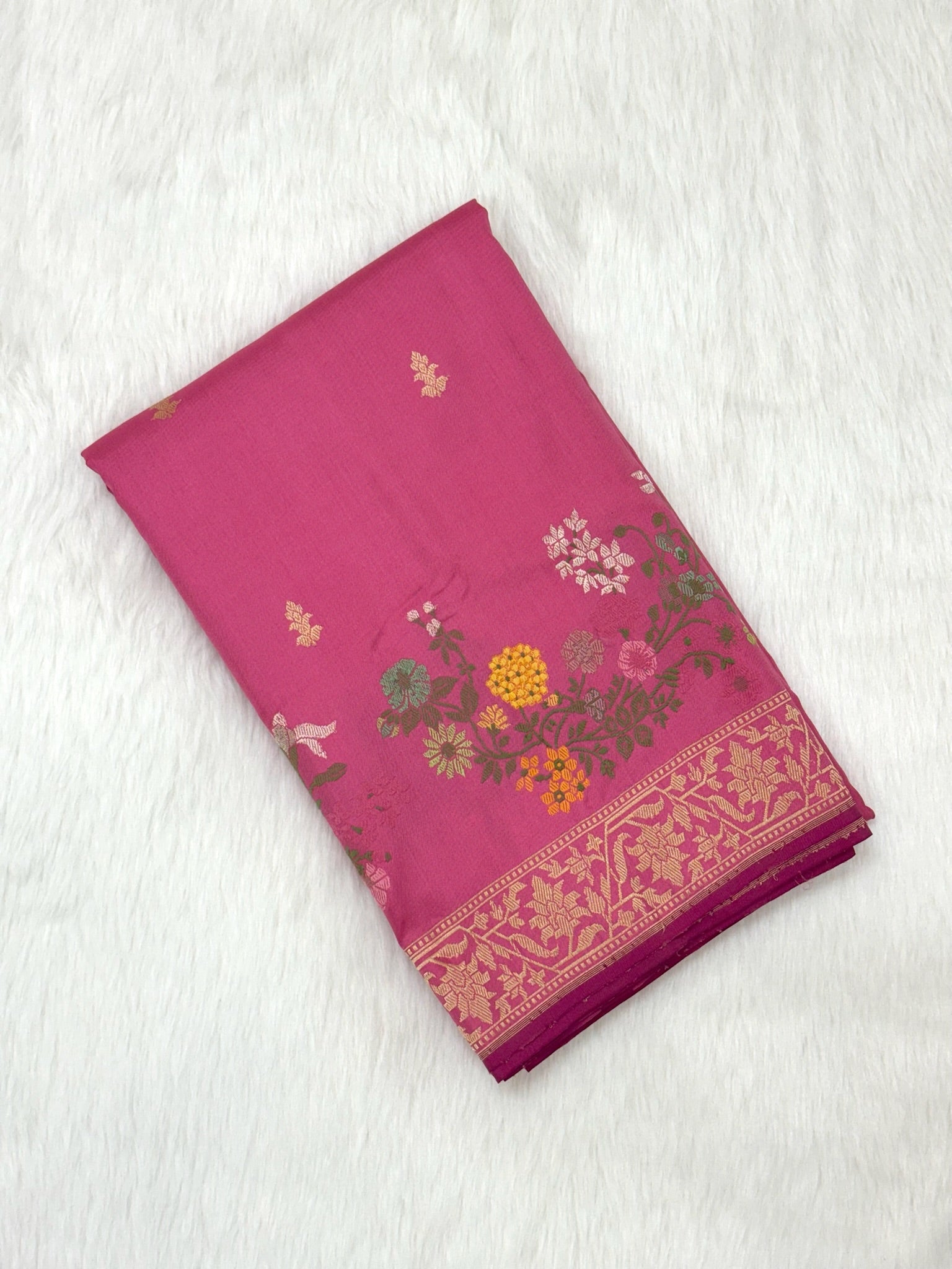 Pink Ektara Silk Handwoven Banarasi Saree