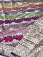 Pista Green Pure Silk Handwoven Rangkaat Banarasi Saree