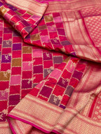 Pink Rangkaat Katan Silk Pure Handwoven Saree