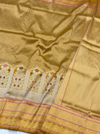 Yellow Pure Katan Silk Handwoven Banarasi Brocade Saree