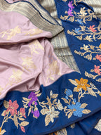 Mauve Pink 100% Pure Mulberry Katan Silk Handwoven Banarasi Saree
