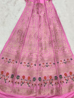 Pink Katan Silk Pure Handwoven Lahenga