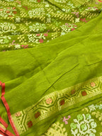 Green Ektara Weave Handloom Jamdani Saree