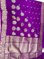 Magenta Katan Silk Pure Handwoven Saree