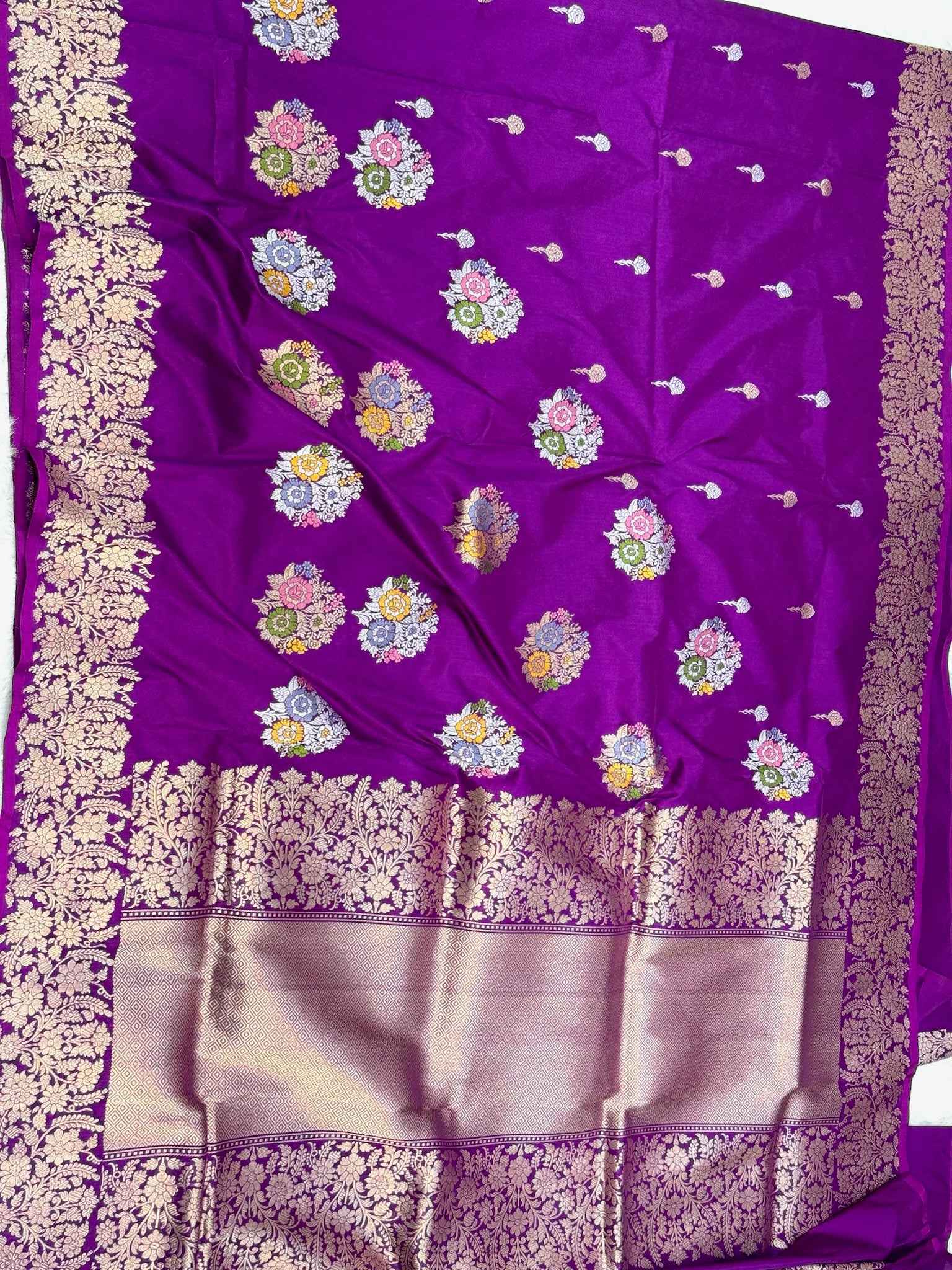 Red Pure Katan Silk Handwoven Brocade Saree