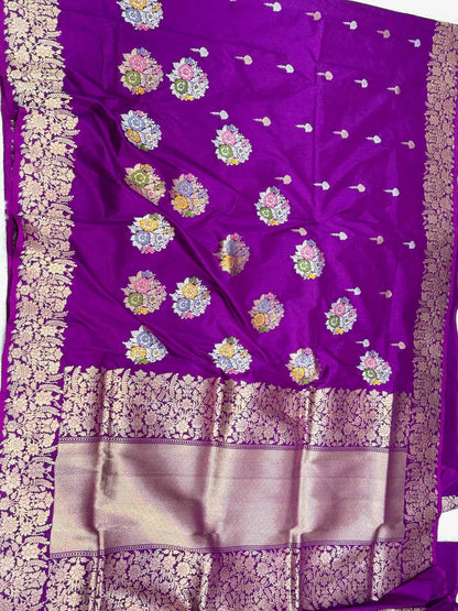 Red Pure Katan Silk Handwoven Brocade Saree