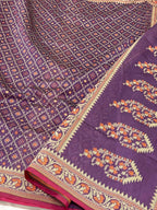 White Blended Silk Lightweight Cotton Saree