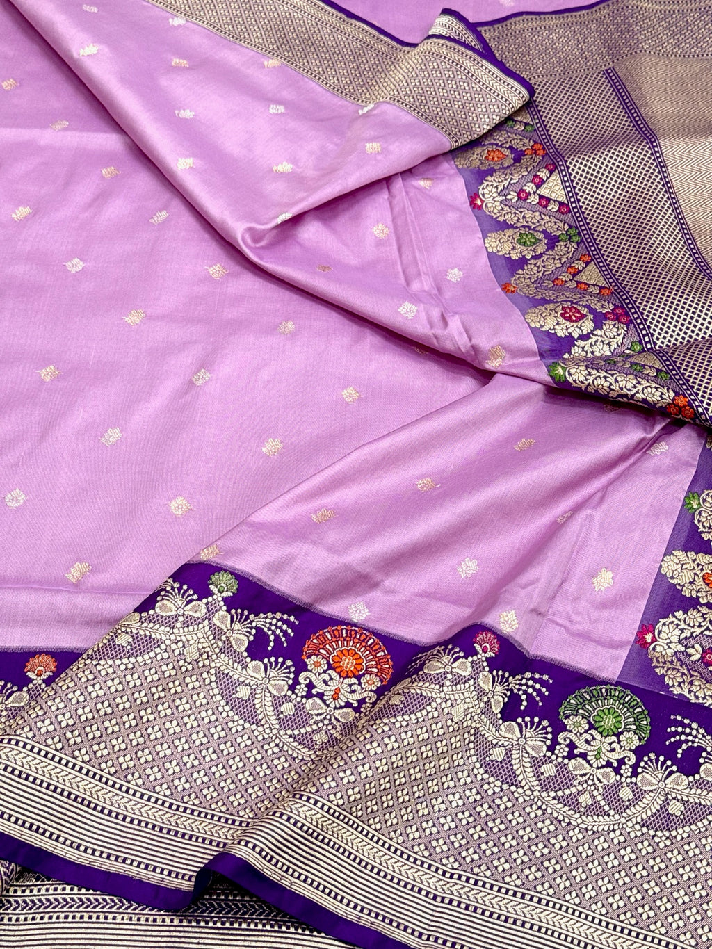Lavender/Purple Ektara Weave Pure Handwoven Saree