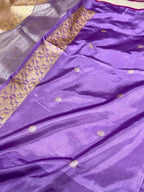 Light Green Pure Kora Silk Handwoven Banarasi Saree |Kadhuwa Weave|