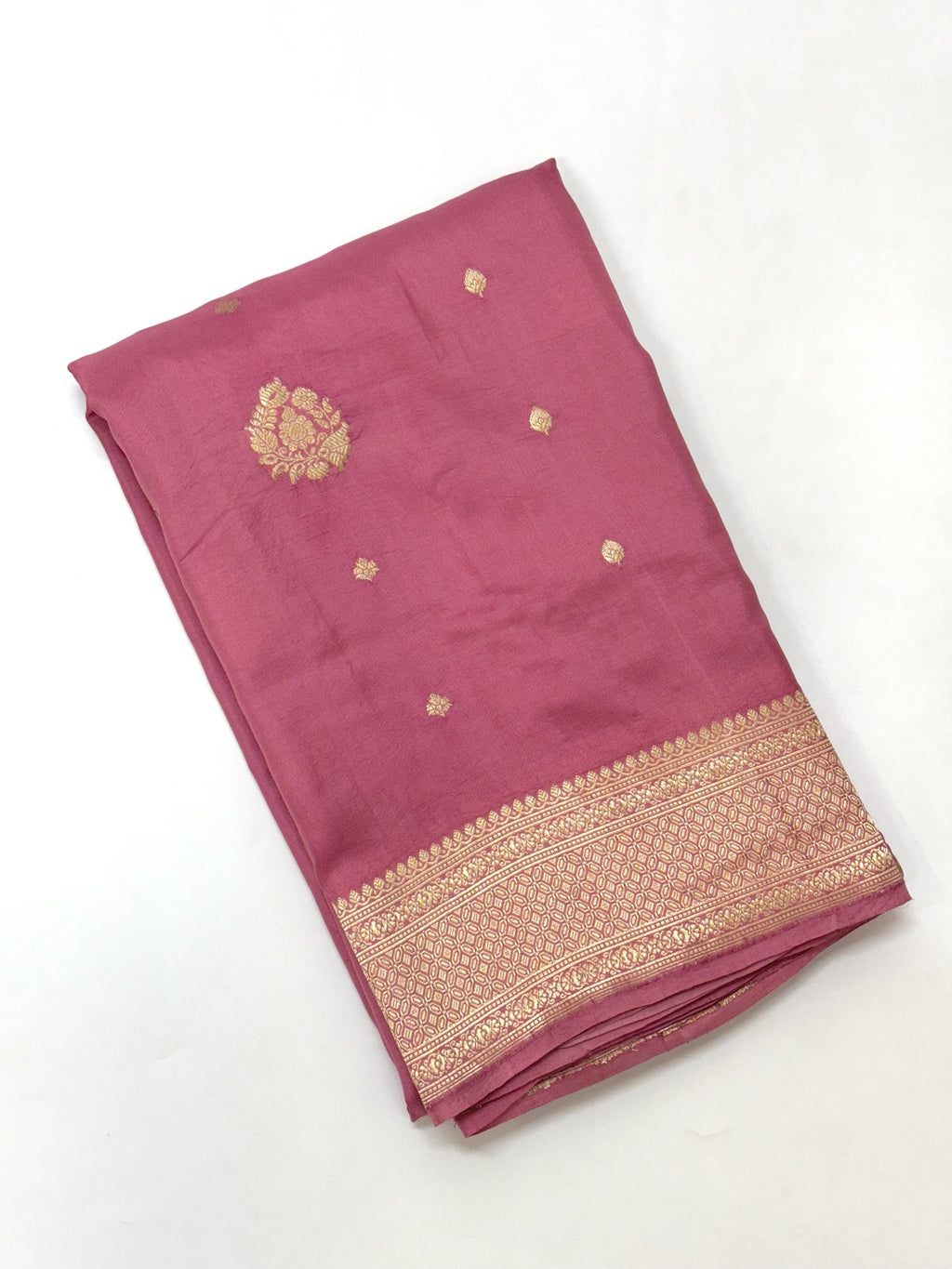 Pastel Pink Pure Katan Silk Handwoven Banarasi Saree