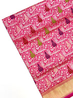 Pink Katan Silk Handwoven Saree