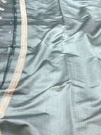 Lime Green Pure Mulberry Chiniya Silk Handloom Banarasi Saree