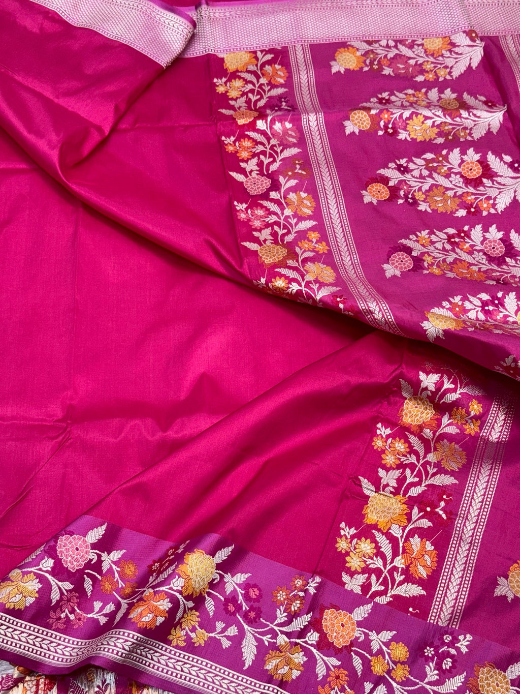 Pink Pure Silk Handwoven Banarasi Saree