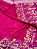 Pink Pure Silk Handwoven Banarasi Saree