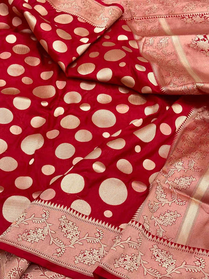 Blue Pure Katan Mulberry Silk Handloom Banarasi Saree - Elegent Cross Pattern Design