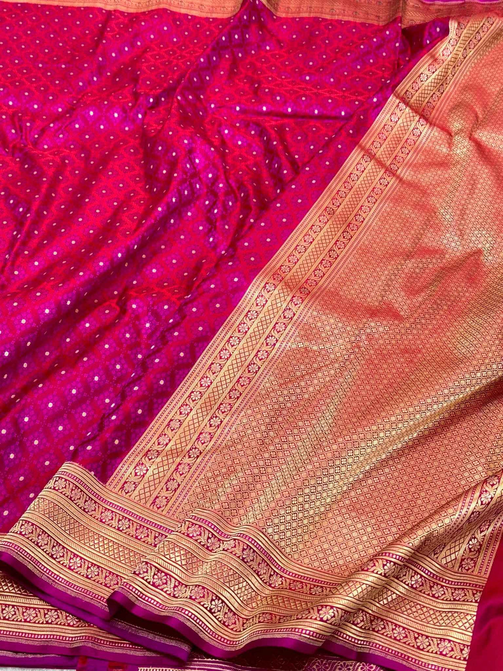 Admiral Blue Pure Katan Silk Ektara Weave Handwoven Banarasi Saree