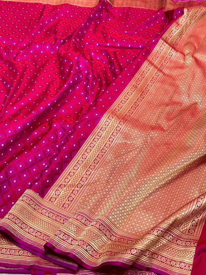 Admiral Blue Pure Katan Silk Ektara Weave Handwoven Banarasi Saree