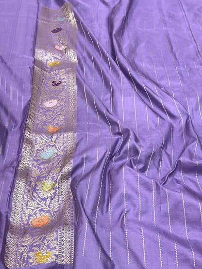 Mint Blue Luxury Handwoven Banarasi Saree | Pure Mulberry Katan Silk - Kadhwa Technique Banarasi Saree