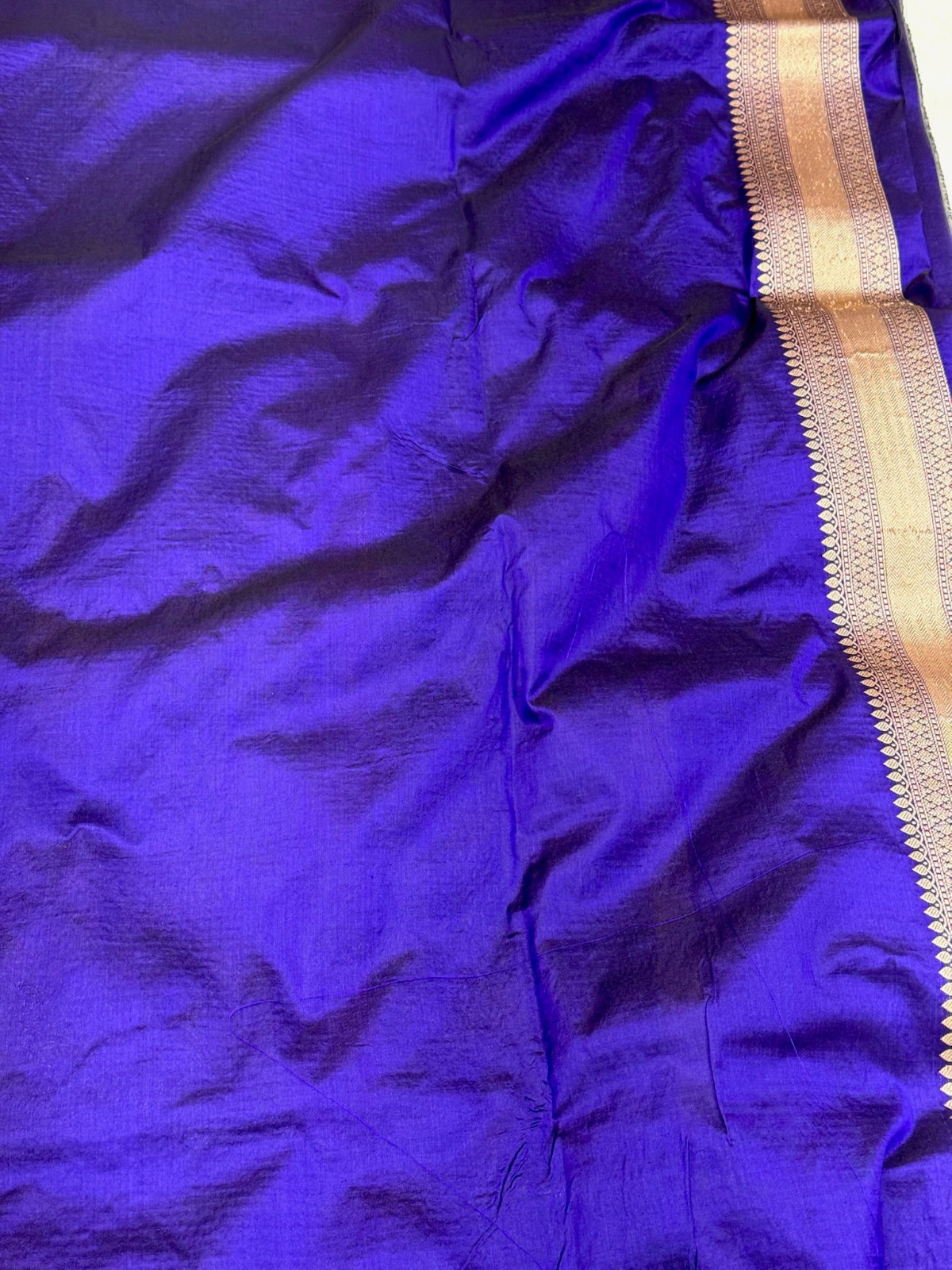 Royal Blue Pure Katan Silk Handloom Banarasi Saree | Rangkaat |