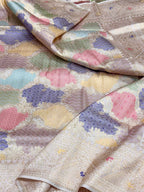 Red Pure Katan Silk Rangkaat Handwoven Banarasi Saree