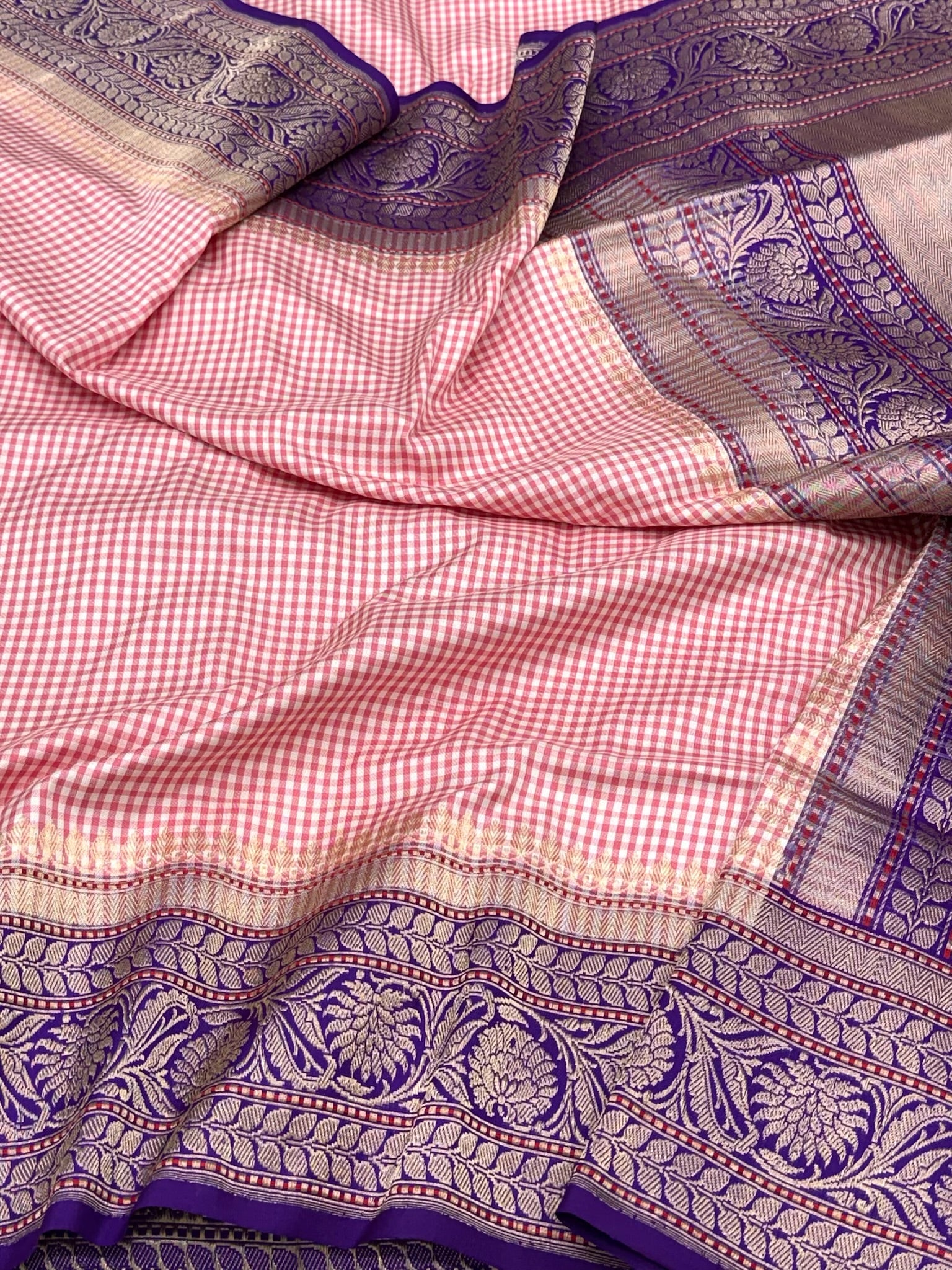 Pink Pure Mulberry Katan Silk | Kadhwa Ektara Weave | Handwoven Banarasi Saree - Six Yards of Pure Elegance