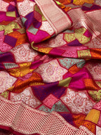 Red Pure Mulberry Katan Silk Handwoven Banarasi Saree - Rangkaat