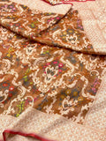 Blue Pure Tissue Silk | Pure Cotton Tissue Jamdani Handloom Modern Banarasi Lightweight Saree