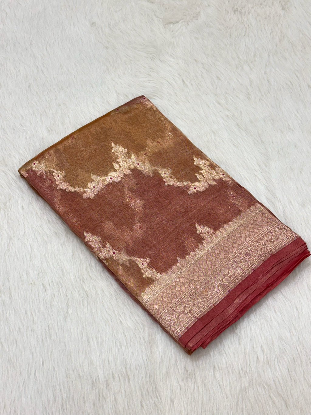 Pink Ektara Tissue Pure Handloom Saree