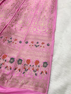 Pink Katan Silk Pure Handwoven Lahenga