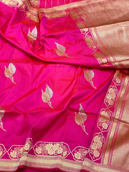 Lavender Pure Mulberry Katan Silk | Kadhwa Technique | Handwoven Banarasi Saree