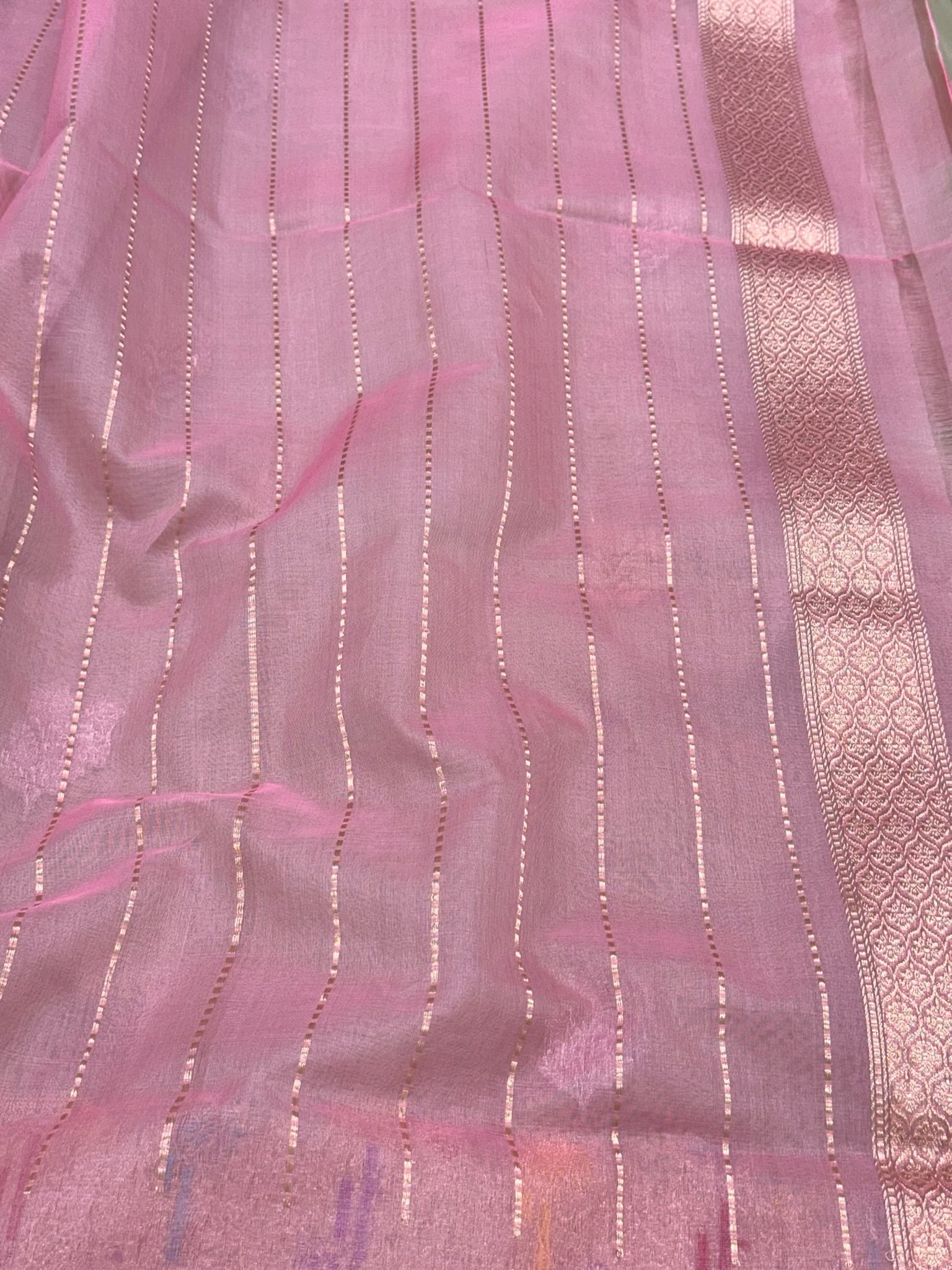 Sage Green Authentic Banarasi Saree - Pure Kora Mulberry Silk | Kadhwa Technique | Handwoven Banarasi Saree