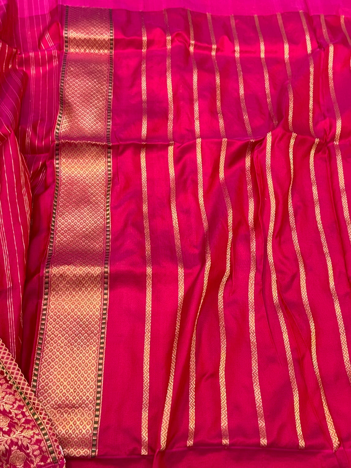 Orange Pure Kora Silk | Pure Mulberry Silk Handwoven Banarasi Saree | Ektara Weave Lightweight Banarasi Silk Saree