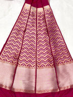 Rani Pink Katan Silk Pure Handwoven Lahenga