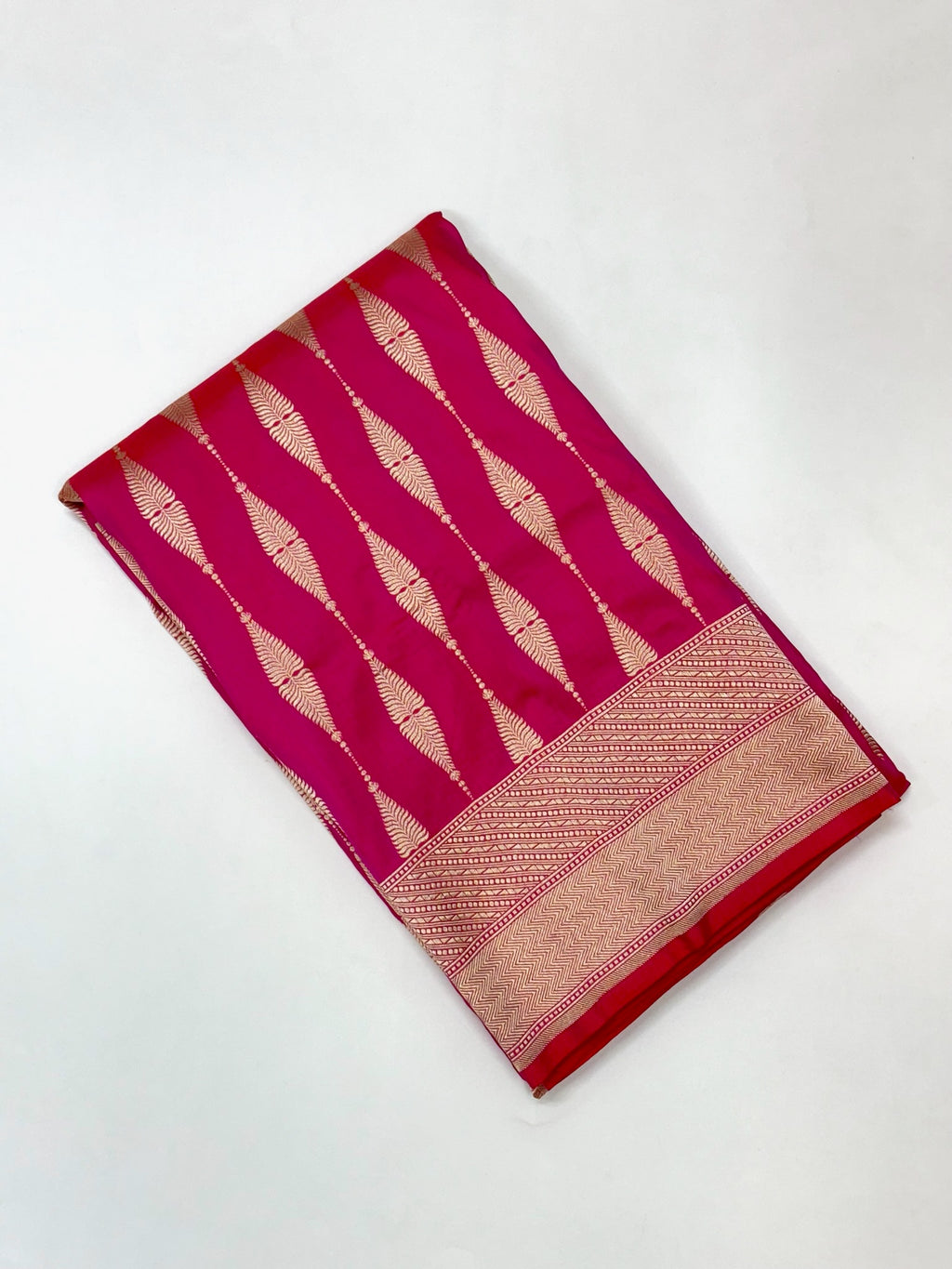 Pink Katan Silk Pure Handloom Saree