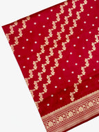 Red Handwoven Pure katan Silk Saree