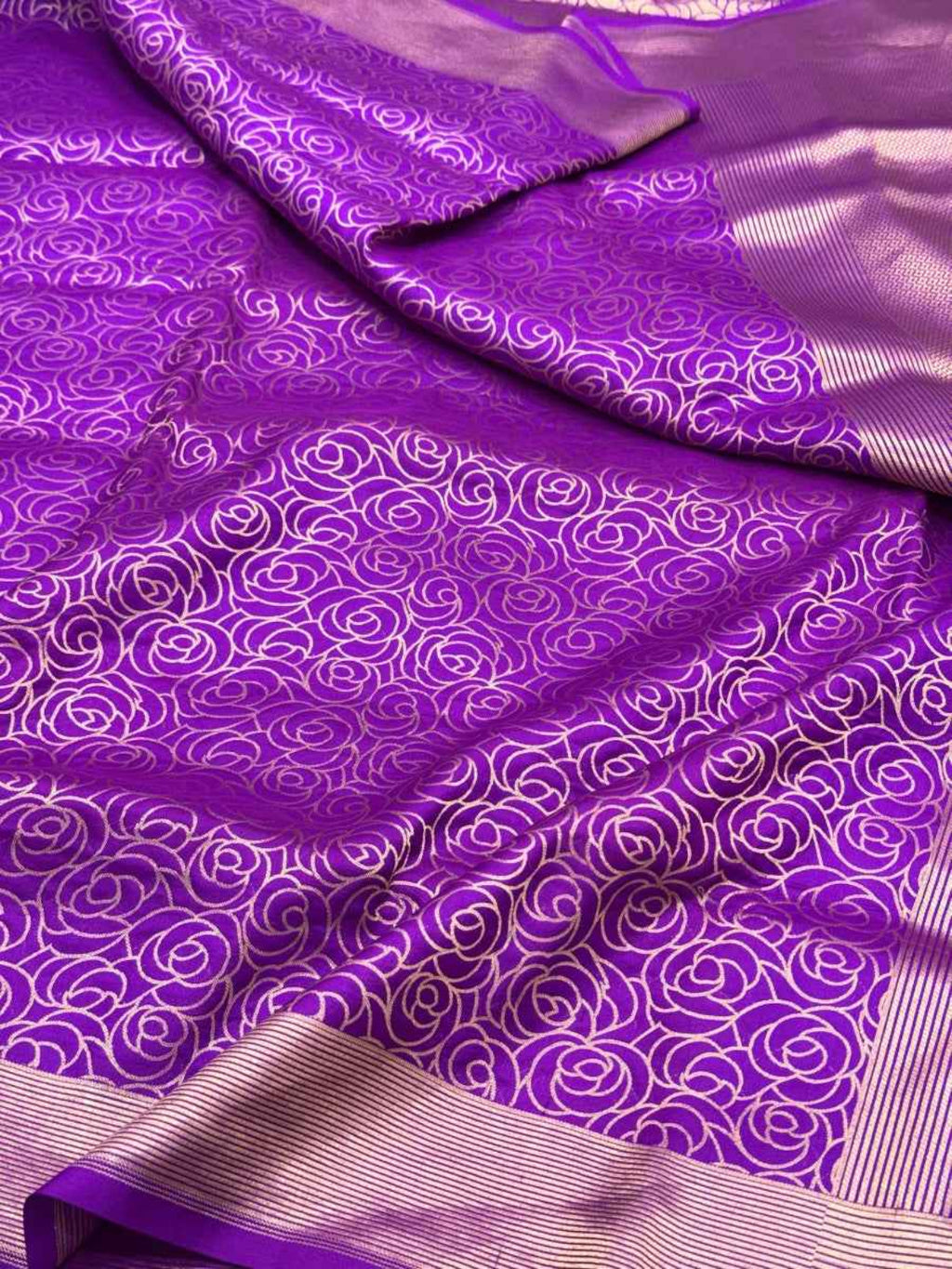 Rani Pink Pure Katan Silk Handloom Contemporary Banarasi Brocade Saree