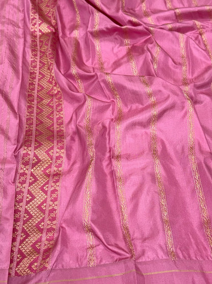 Off White Pure Katan Mulberry Silk Handwoven Banarasi Saree - Kadhwa Kadhiya Ektara Weave | The Elite Edit