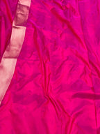 Rani Pink Pure Katan Silk Handwoven Vintage Banarasi Brocade Saree