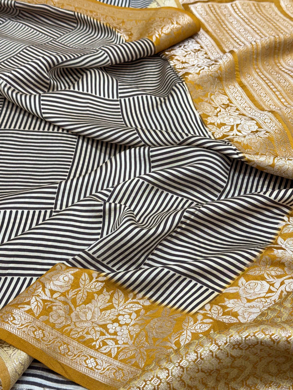 Purple Pure Chiniya Silk Contemporary Saree