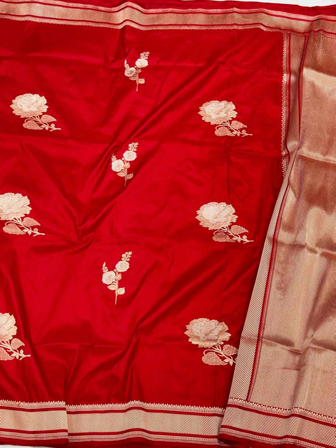 Rani Pink Pure Mulberry Katan Silk Banarasi Saree - Traditional Handwoven Kadhwa Weave
