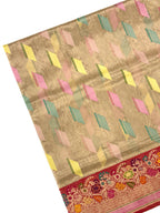 Ivory Kora Tissue Handwoven Saree