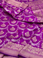 Magenta Katan Silk Pure Handwoven Saree
