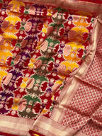 Red Pure Katan Silk Handloom Banarasi Saree | Rangkaat |