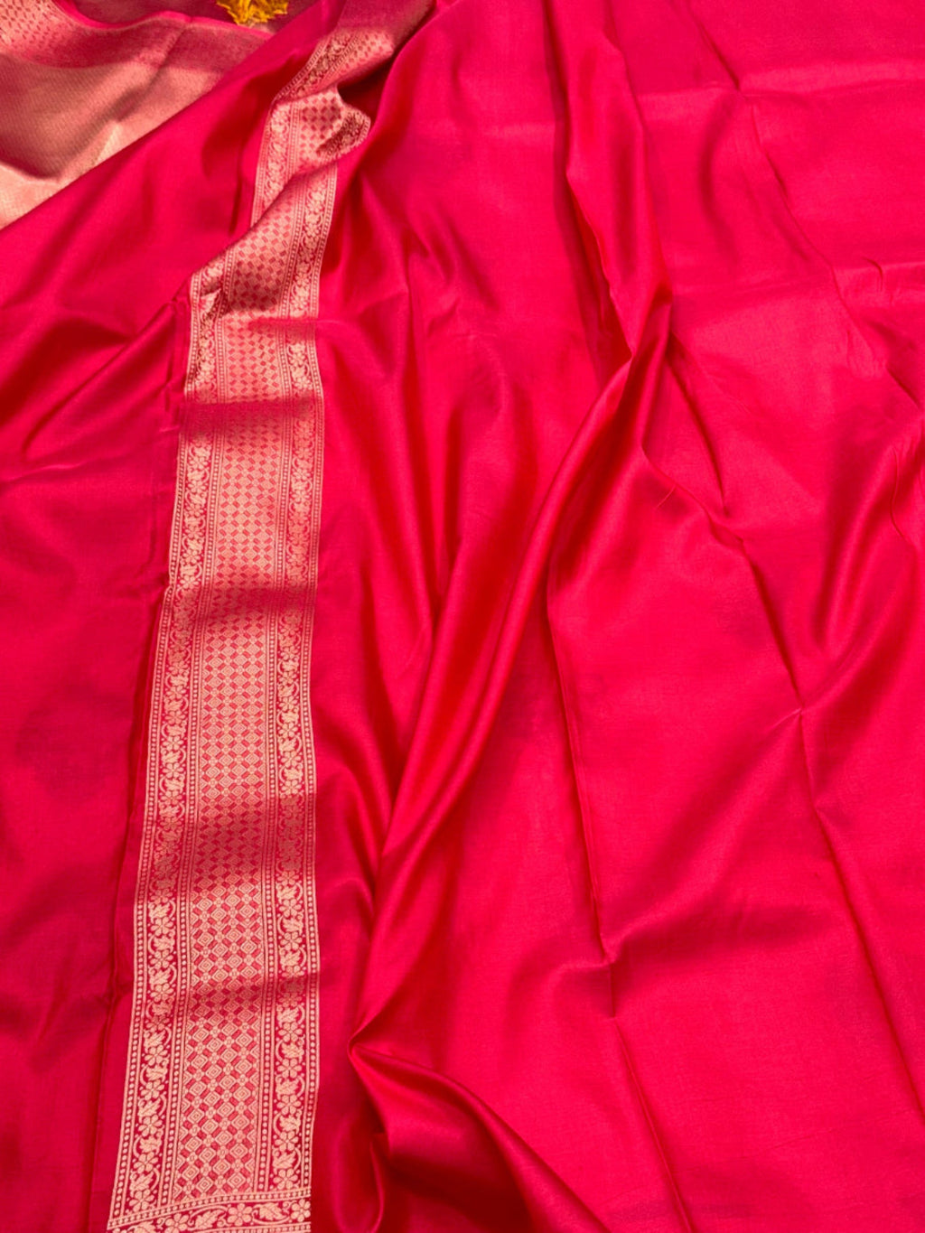 Reddish Pink Pure Katan Silk Handloom Banarasi Brocade Saree