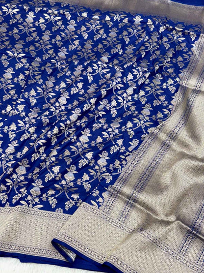 Pinkish Red Pure Katan Silk Handwoven Banarasi Saree | Kadhuwa Weave |