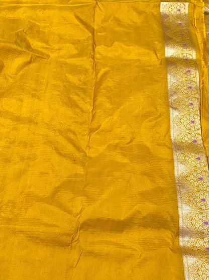 Royal Blue Pure Katan Silk Handwoven Banarasi Saree | Rangkaat |