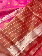 Pink Ektara Tissue Pure Handloom Saree